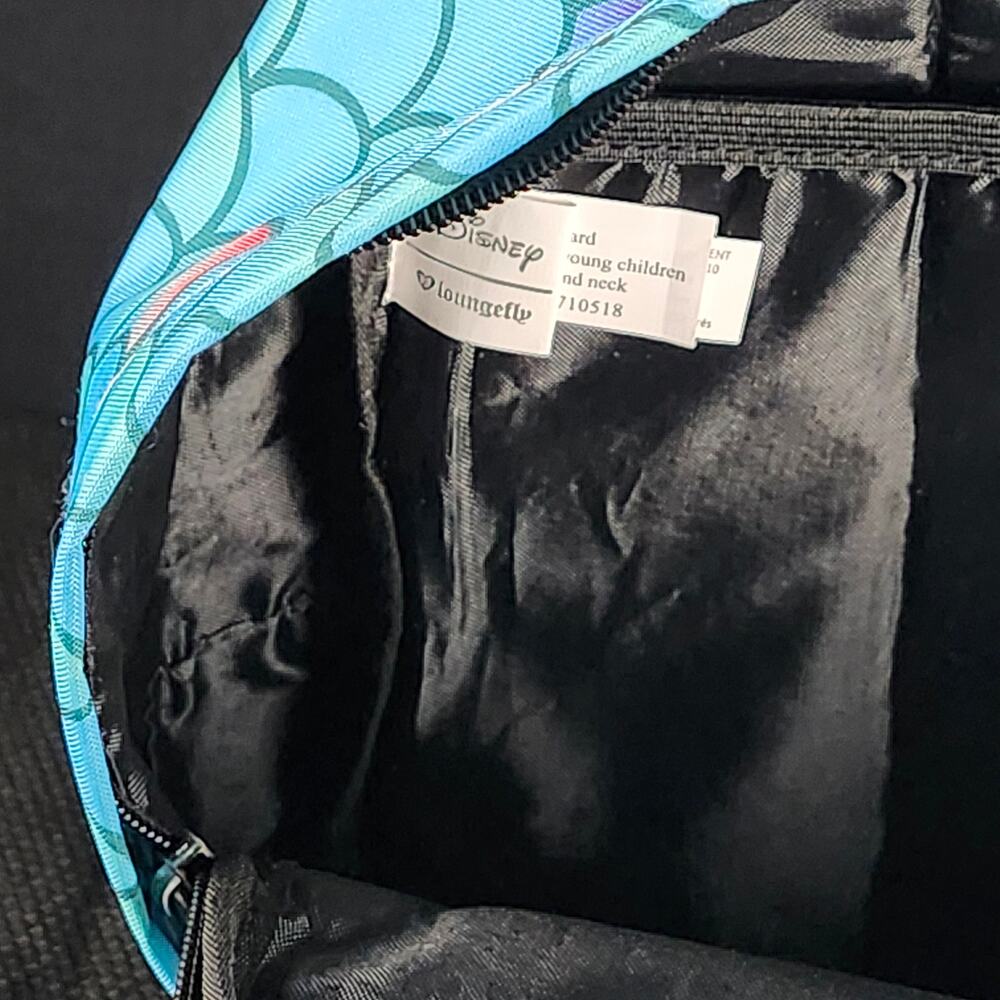 Loungefly Little Mermaid Heart Logo Backpack • 2018 • NWT • VHTF • Ariel Dongle - Picture 15 of 16